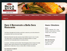 Tablet Screenshot of bellaseraristorante.com